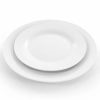 18pc Porcelain Carey Round Dinnerware Set White